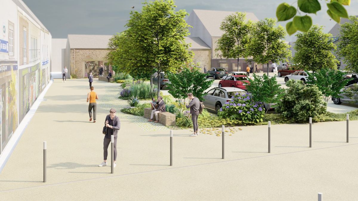 Grand Champ, Aménagement du centre bourg : vue 1