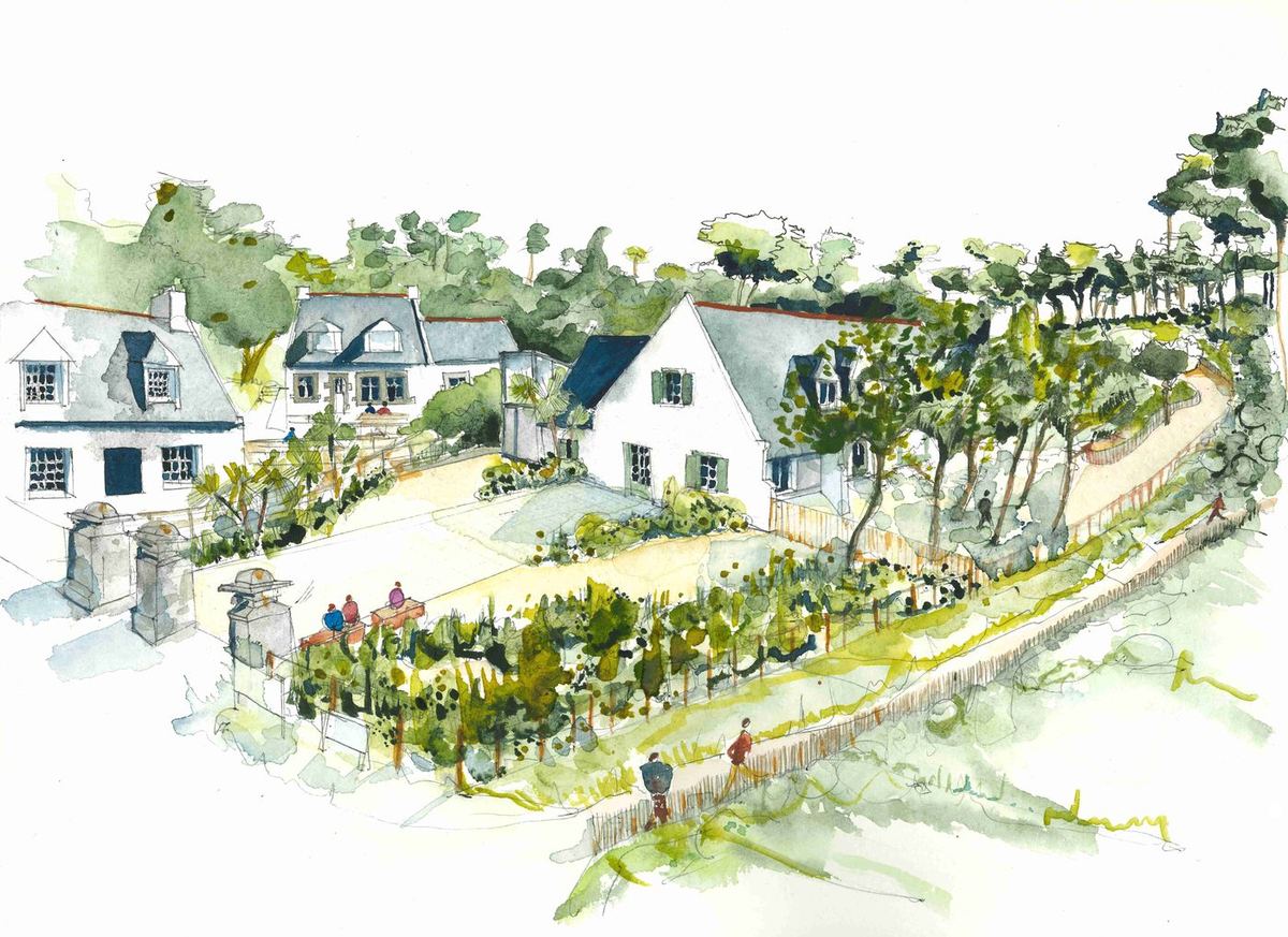 Île de Batz, Imaginer un jardin — Plan guide : vue 1