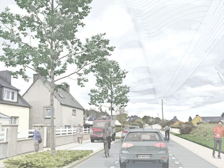 Poullaouen, Connexion vers le centre bourg