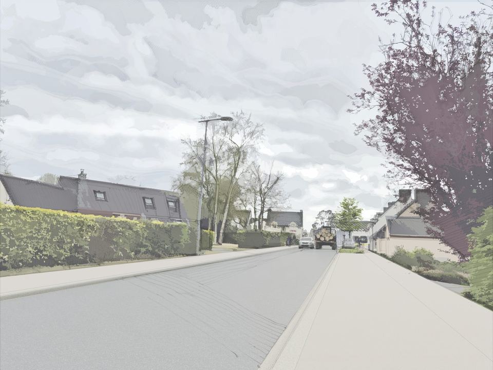 Poullaouen, Connexion vers le centre bourg : vue 2