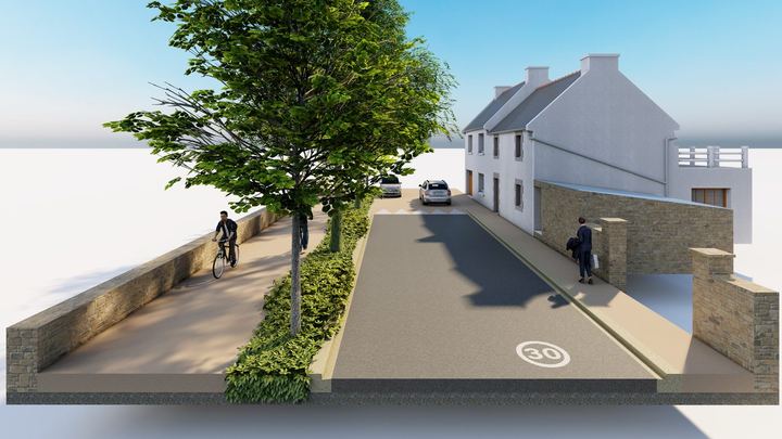 Questembert, Aménagement de l'avenue des Genêts