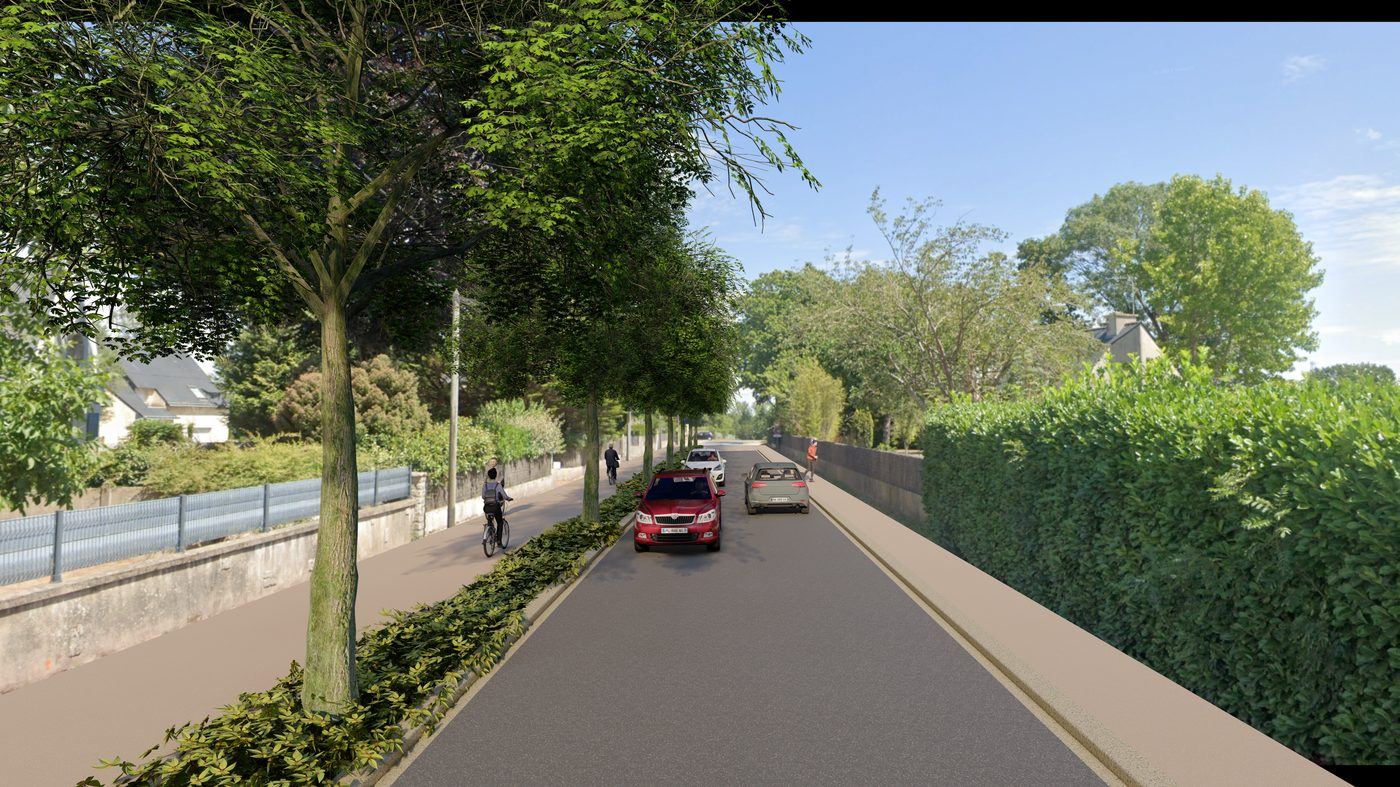 Questembert, Aménagement de l'avenue des Genêts : vue 2