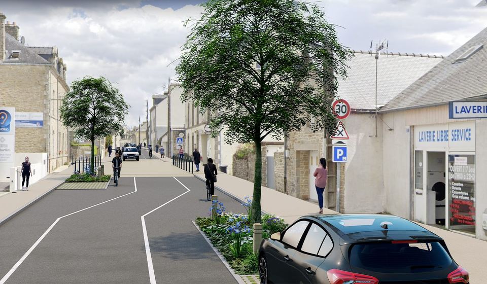 Questembert, Les chemins vers le bourg : vue 2