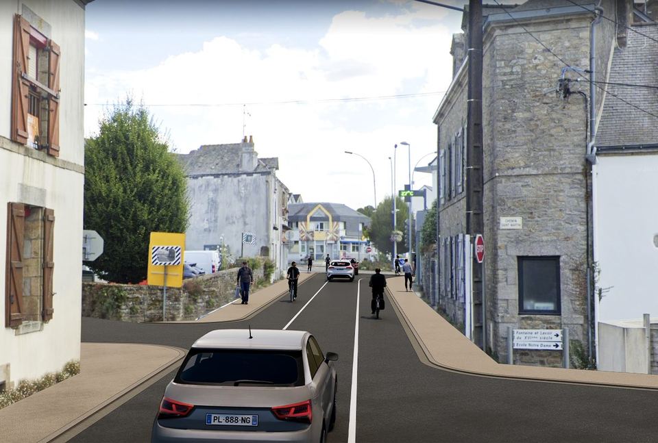 Questembert, Les chemins vers le bourg : vue 3